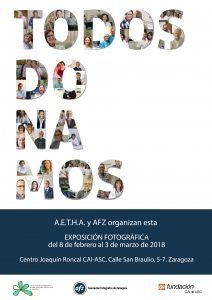 Exposición Fotográfica “TODOS DONAMOS”. Asociación de Enfermos y Trasplantados Hepáticos de Aragón (A.E.T.H.A.) y la Asociación de Fotógrafos de Zaragoza (A.F.Z.)